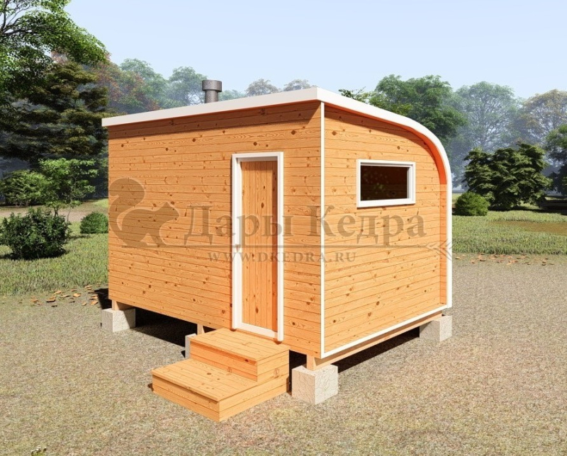 Баня «Парус» из кедра 4х2,2 м